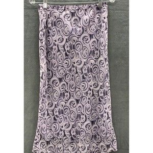 35th & 10th Slip Skirt Small Purple Geometric Circles A-Line Midi Lined